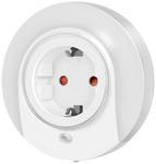 LED night light with passage plug and twilight sensor, 3528 LED x7