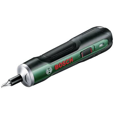 A Bosch cordless screwdriver in green and black with a visibly red logo, suitable for DIY tasks.