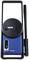 Nilfisk pressure washer in blue and black, with handle and hose holder.