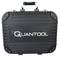 Black tool case with the 'Quantool' print on the front. The case has a handle and metal clasps.