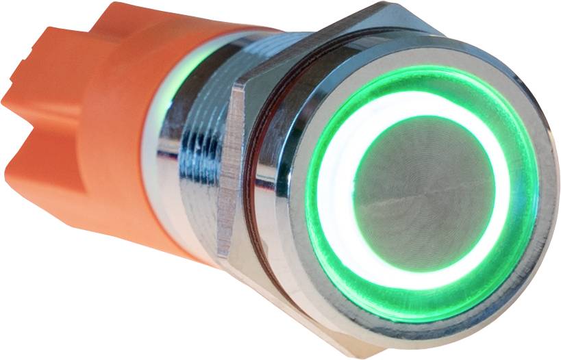 Joy-it Button12E-03 Button12E-03 Button momentary Green (Ø x L) 12 mm x 26.50 mm IK10, IP67 1 pc(s)