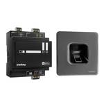 Ekey XLine fingerprint set for flush mounting, glass frame in black