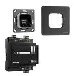 Ekey XLine fingerprint set for flush mounting, glass frame in black