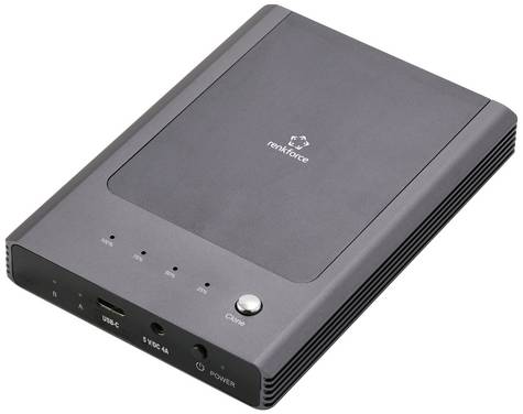 Renkforce RF-ENC-450 USB C® M.2 PCIe NVMe 2 ports HDD docking station Clone function