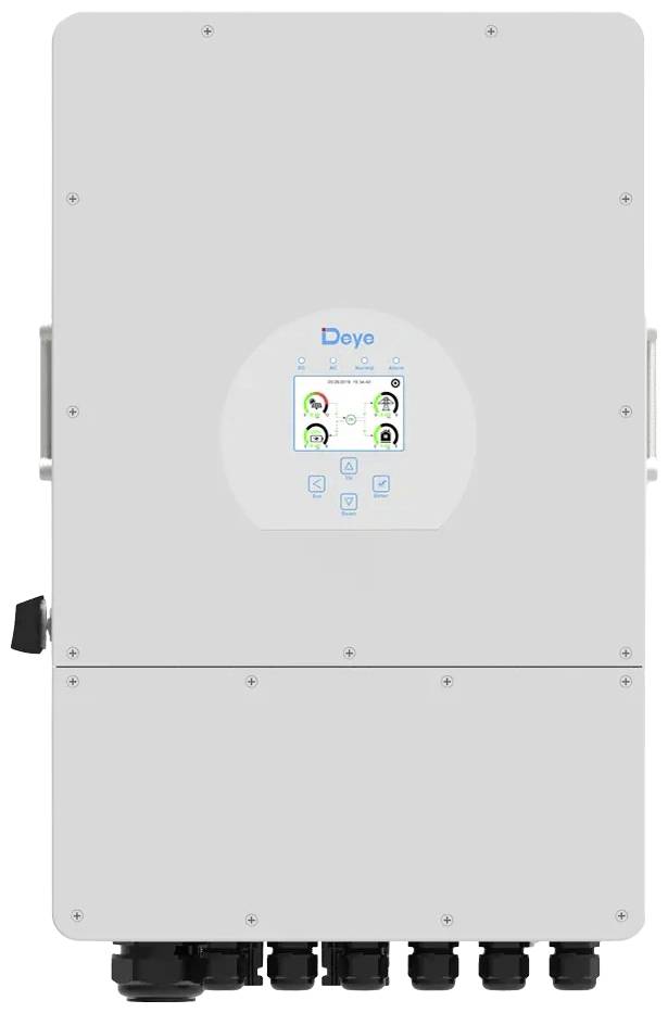 A rectangular device with a display and control buttons, looking like an inverter. The word 'Deye' is written at the top.