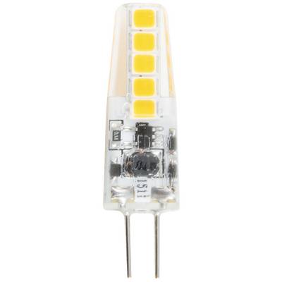 A G4 LED lamp with multiple yellow light-emitting diodes and electronic components, suitable for energy-efficient lighting.