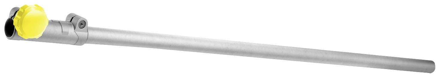 Long metal tube with a yellow cap at one end.