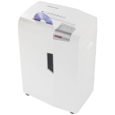 A white paper and CD shredder by 'HSM', suitable for securely destroying documents and optical media.
