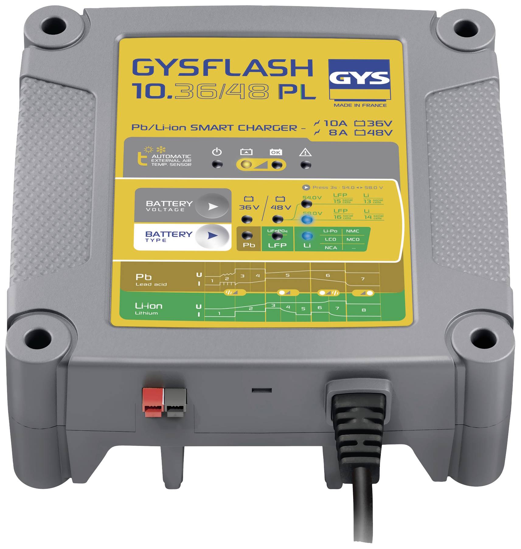 GYS GYSFLASH 10.36/48 PL 027060 Automatic charger 36 V, 48 V