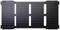 A rectangular, portable solar panel with dark solar cells, suitable for charging devices while travelling.