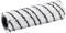 Paint roller with a white, fluffy cover and black stripes, suitable for even paint application on smooth surfaces.