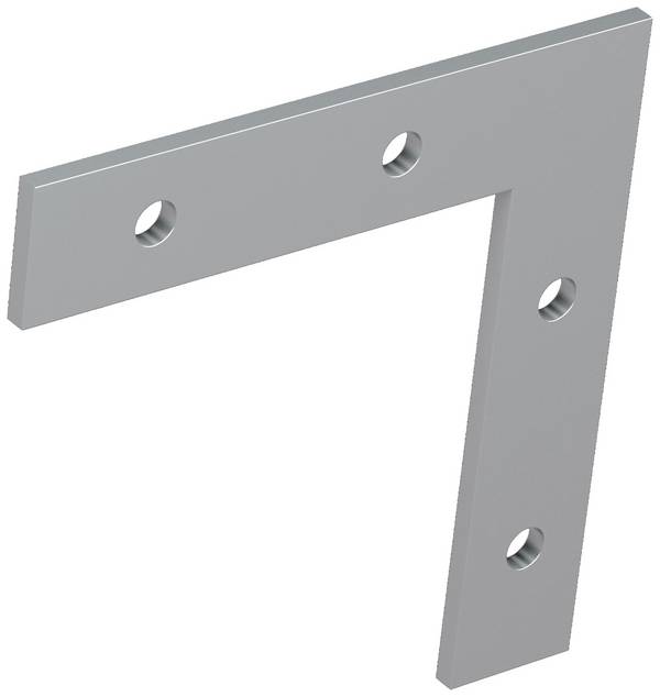 Barthelme 62398803 CATania Verbinder 90° L-connector Stainless steel V2A (L x W x H) 50.5 x 50.5 x 1.7 mm 1 Set