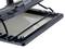 A laptop cooler with two USB ports and an adjustable stand that improves posture whilst working.