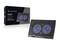 Conceptronic Notebook Cooling Pad 'Thana' with two blue LED fans and packaging. Text 'Keep it cool'.