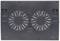 A laptop cooling pad with two large fans for air circulation, black surface, suitable for cooling notebooks.
