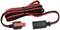 Red and black cable with matching plugs that can be connected. Suitable for chargers or similar applications.