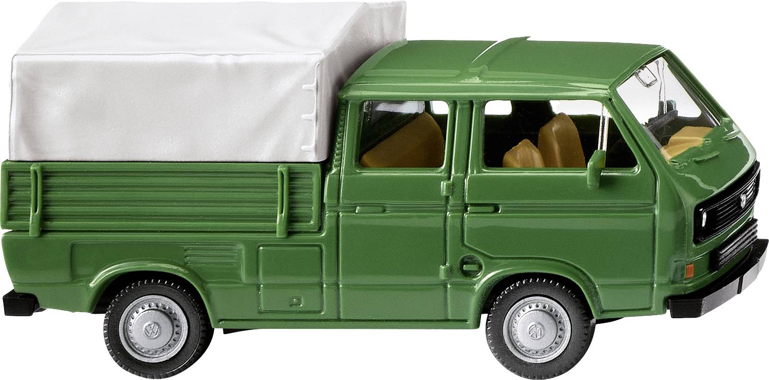 Wiking 0293 09 H0 Car Volkswagen T3 double cabin - grass green