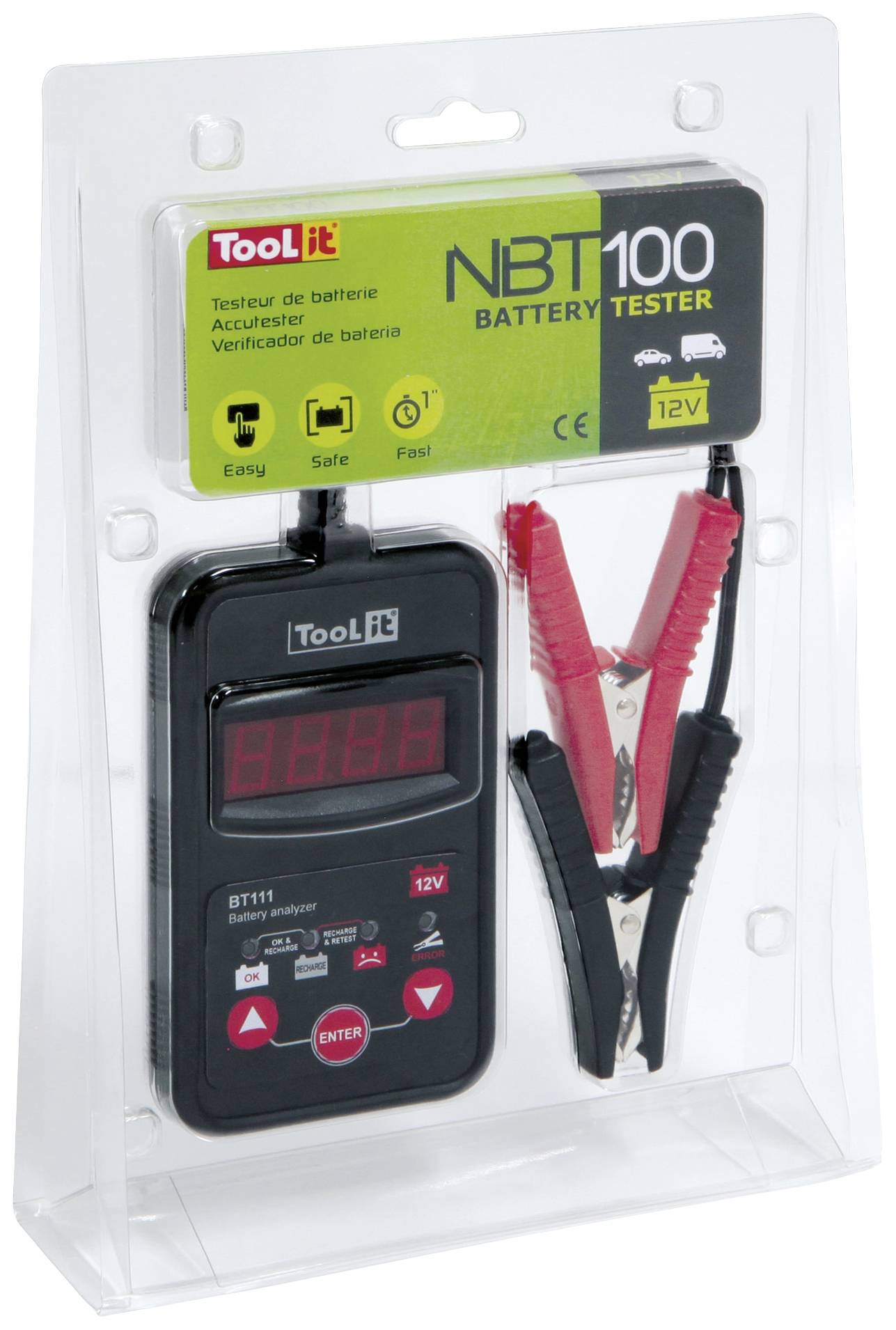 GYS NBT100 Car battery tester 12 V 120 mm x 70 mm x 15 mm
