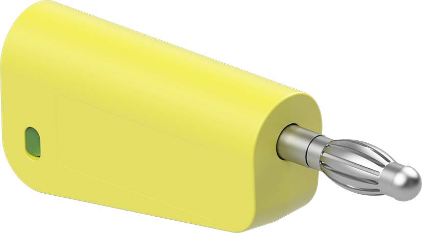 Yellow ball joint accessory with a metal tip, possibly an attachment or tool component.