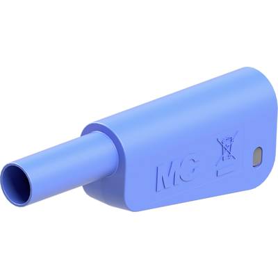 Stäubli SLQ-4N-46 Straight blade safety plug Plug Pin diameter: 4 mm Blue 1 pc(s) 