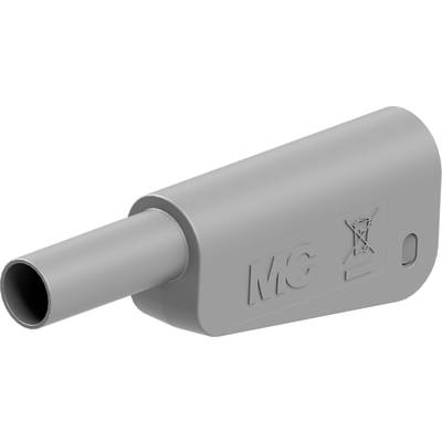 Stäubli SLQ-4A-46 Straight blade safety plug Plug Pin diameter: 4 mm Grey 1 pc(s) 