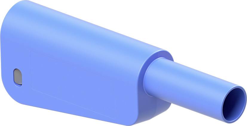 A blue handheld vacuum cleaner attachment with a wide opening and integrated handle, suitable for cleaning narrow or hard-to-reach areas.