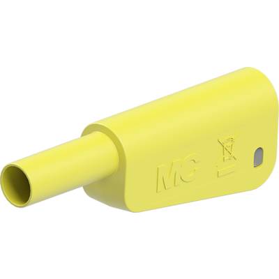 Stäubli SLQ-4A-46 Straight blade safety plug Plug Pin diameter: 4 mm Yellow 1 pc(s) 