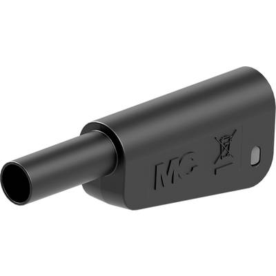 Stäubli SLQ-4A-46 Straight blade safety plug Plug Pin diameter: 4 mm Black 1 pc(s) 