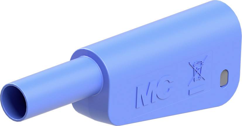 Staeubli 66.2024-23 // SLM-4N-46 Straight blade safety plug Plug Pin diameter: 4 mm Blue 1 pc(s)