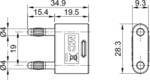 4 mm connection plug white