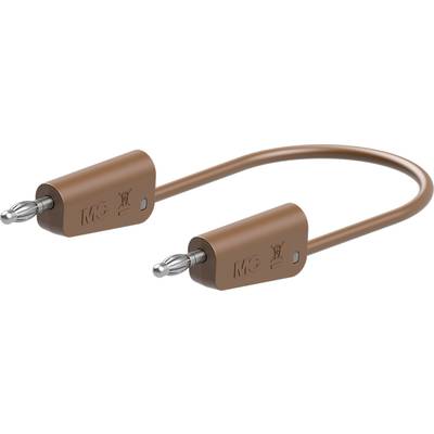 A brown cable with two identical connectors at its ends, likely suitable for electronic connections.