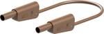4 mm safety test lead 100 cm brown