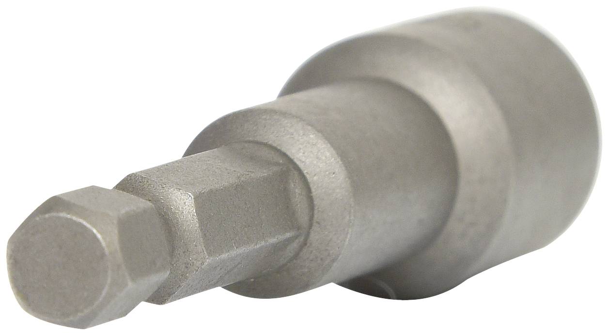 A grey, metallic hexagonal-headed bolt with a cylindrical shaft, typically used for fastening tasks.