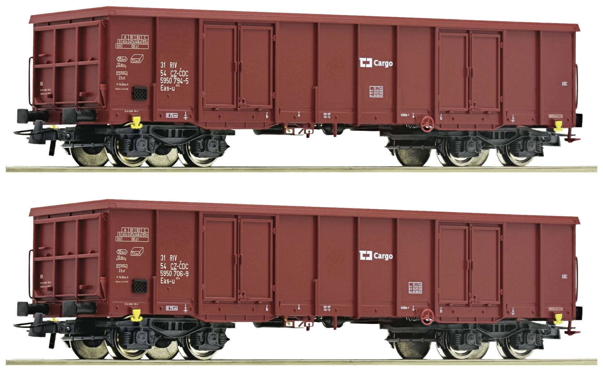 Roco 77045 H0 set of 2 open freight carriages of CD | Conrad.com