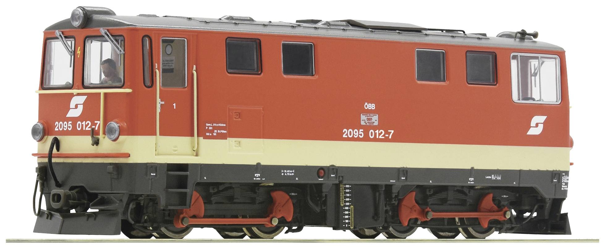 Image of Roco 7340001 H0e diesel locomotive 2095 012-7 of OeBB