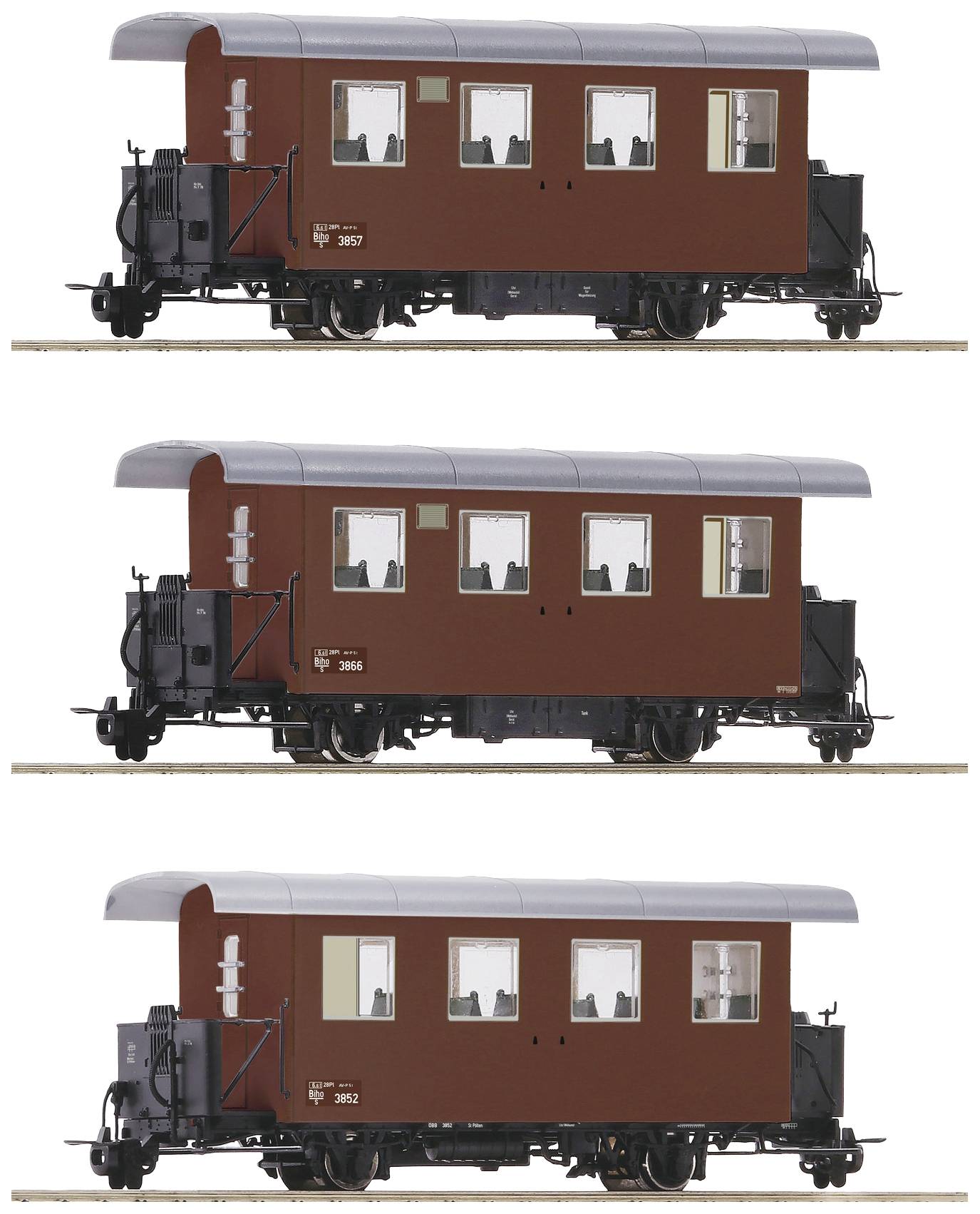Image of Roco 34103 H0e 3pcs Set Narrow Gauge passenger wagon of OeBB
