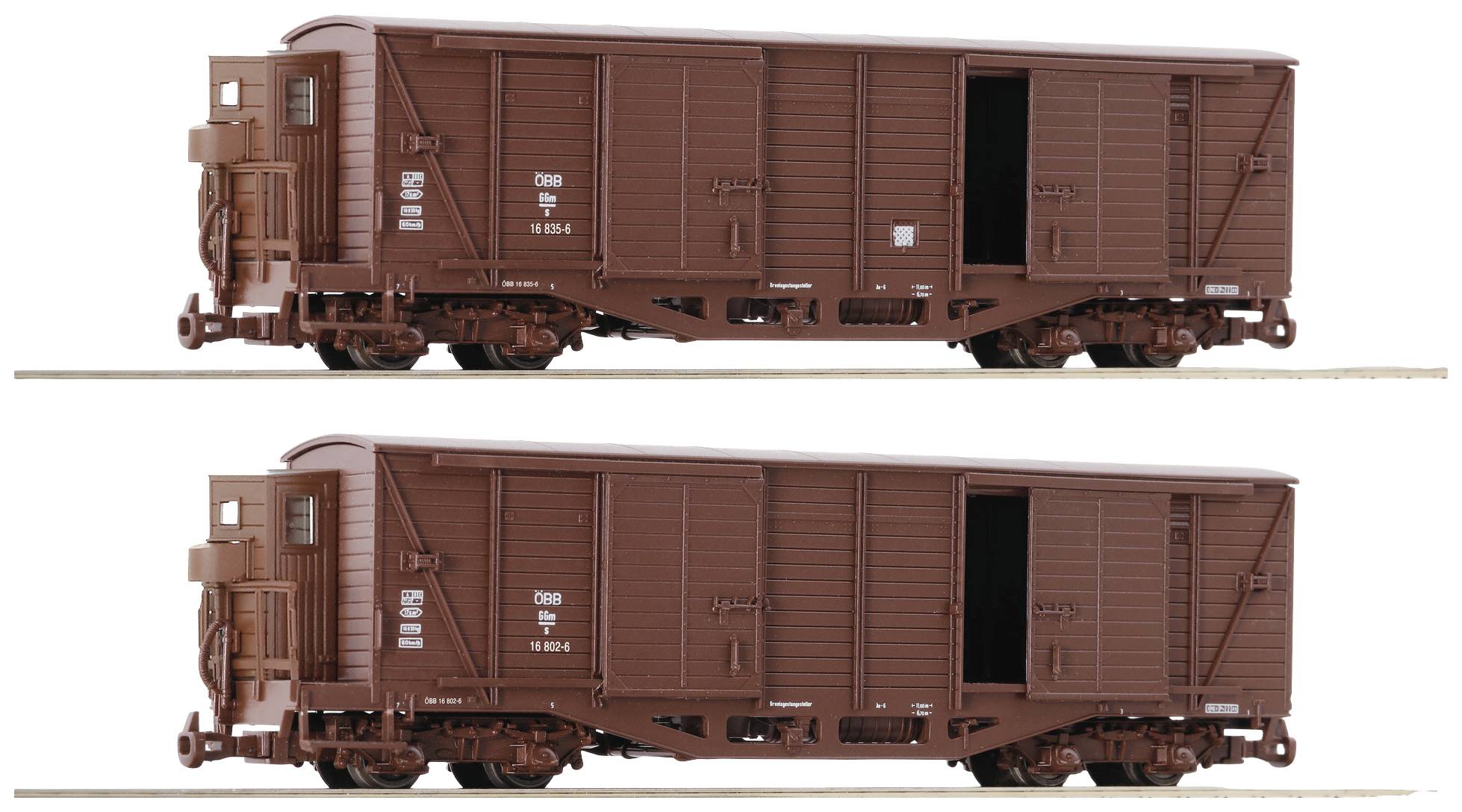 Image of Roco 6640001 H0e 2er-Set Covered Goods wagon of OeBB