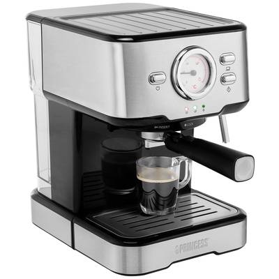 Princess 249415 01.249415.01.001 Capsule coffee machine Silver, Black incl. frother nozzle, incl. cup warmer