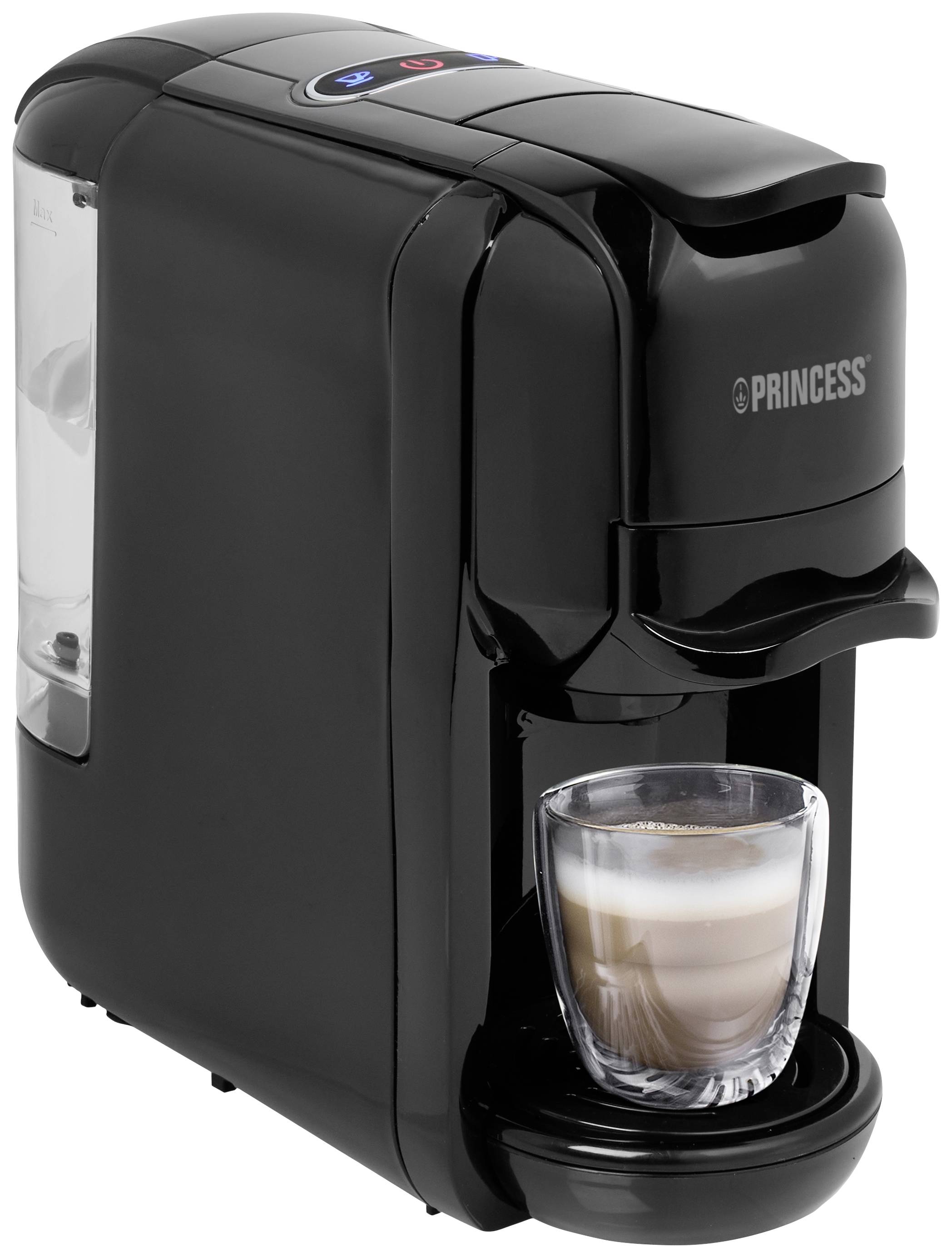 Princess 249452 01.249452.01.001 Capsule coffee machine Black ESE pod compatible, One Touch