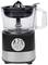 Juicer with transparent plastic bowl, scale up to 1200 ml, black lid and silver adjustment knob on black base.