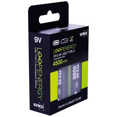 Verico Verico LoopEnergy AAA USB-C Micro-Akku 900mWh 2 St. Pile  rechargeable LR3 (AAA) Li-Ion 600 mAh 1.5 V 2 pc(s)