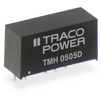 Black electronic component with the inscription 'TRACO POWER TMH 0505D', showing an electronic module or voltage converter.