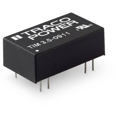 'TRACO POWER' voltage converter with six metal pins and the designation 'TIM 3.5-0911' on the upper surface.