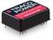 A rectangular voltage converter with the inscription 'TRACO POWER' and specifications for input voltage, output voltage, and current strength.