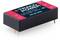 Compact, black voltage converter with red and black label: 'TRACO POWER'. Input: 36-75 VDC, Output: ±15 VDC/±670 mA.