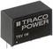 A black Traco Power voltage converter with the inscription 'TRV 1M', pictured with visible connection pins at the bottom.