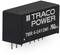A black Traco Power TMR 4-2412WI voltage converter with pin headers; suitable for electronic applications.