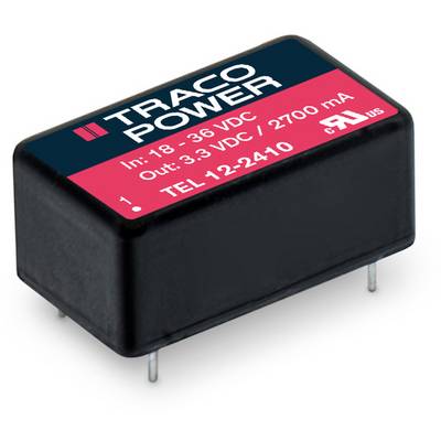 'Traco Power module with input range 18-36 VDC, output 3.3 VDC/2700 mA, model TEL 12-2410.'