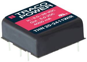 TracoPower THN 20-7215WIR DC/DC converter 24 V DC 0.83 A 20 W