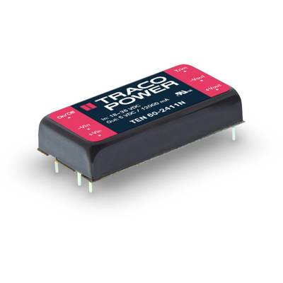   TracoPower  TEN 60-1211N  DC/DC converter (print)  12 V DC  5 V DC  12 A  60 W  No. of outputs: 1 x  Content 10 pc(s)